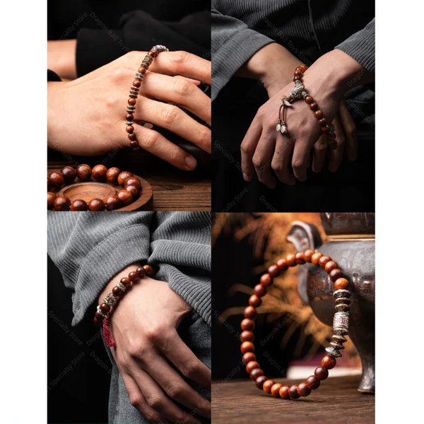 Brown Peach Wood Bracelet-ToShay.org