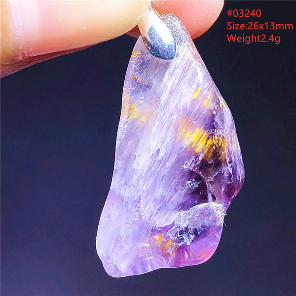 Purple Cacoxenite Auralite Pendant-ToShay.org