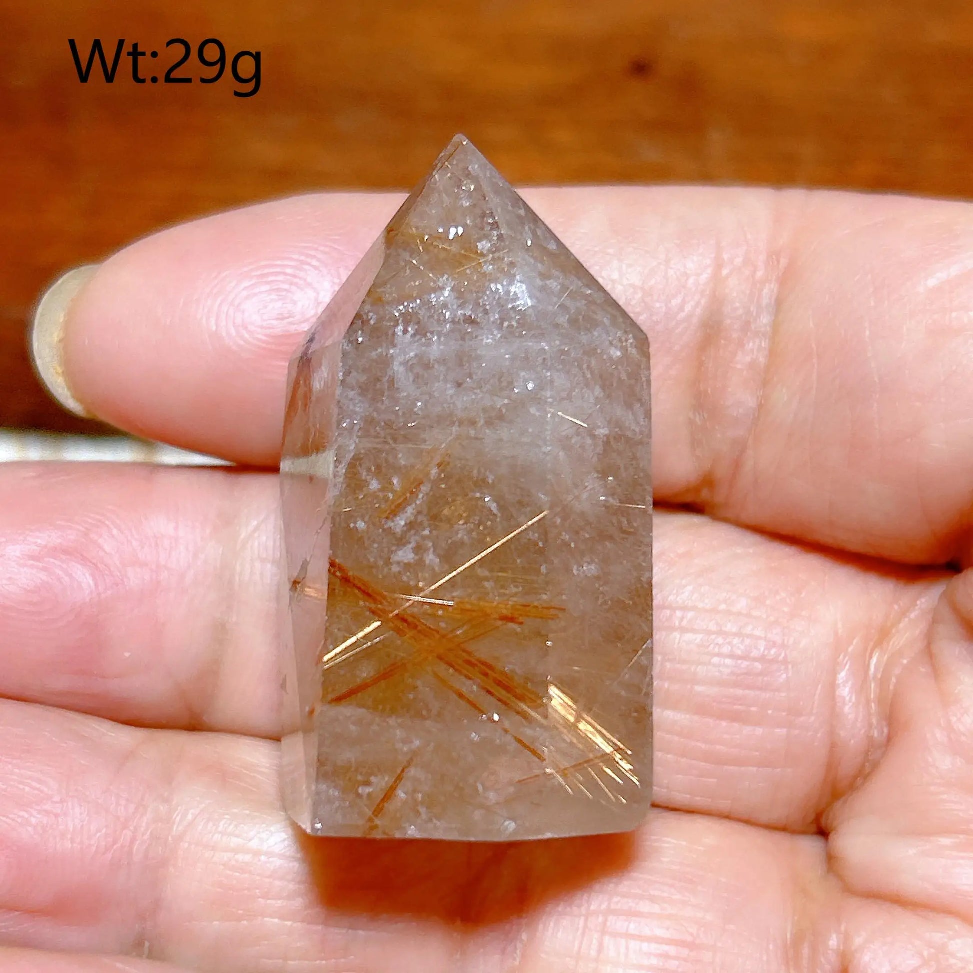 Gold Rutilated Crystal Point-ToShay.org