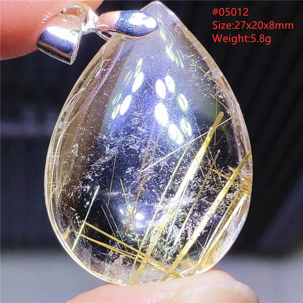 Gold Rutilated Quartz Pendant-ToShay.org