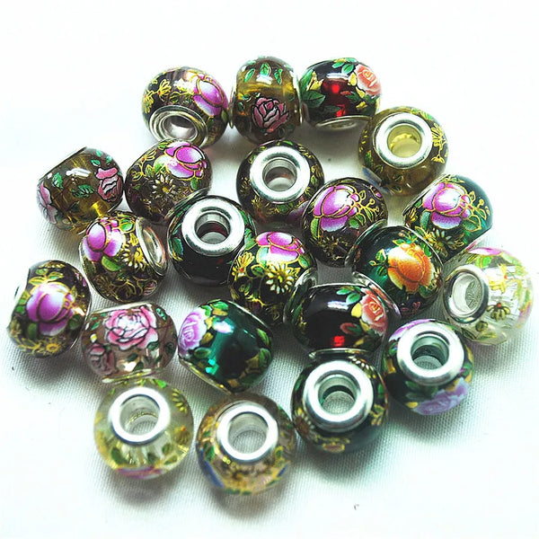 Green Gold Glass Beads-ToShay.org