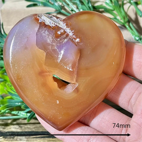 Yellow Agate Druzy Heart-ToShay.org