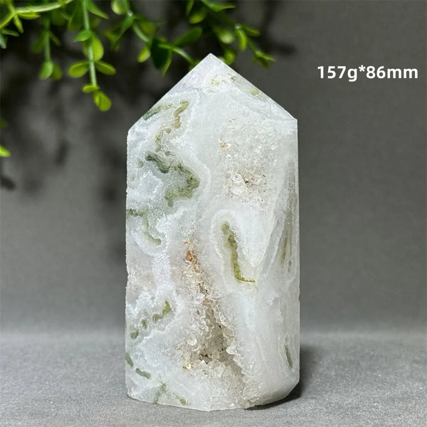 Green Aquatic Agate Tower-ToShay.org