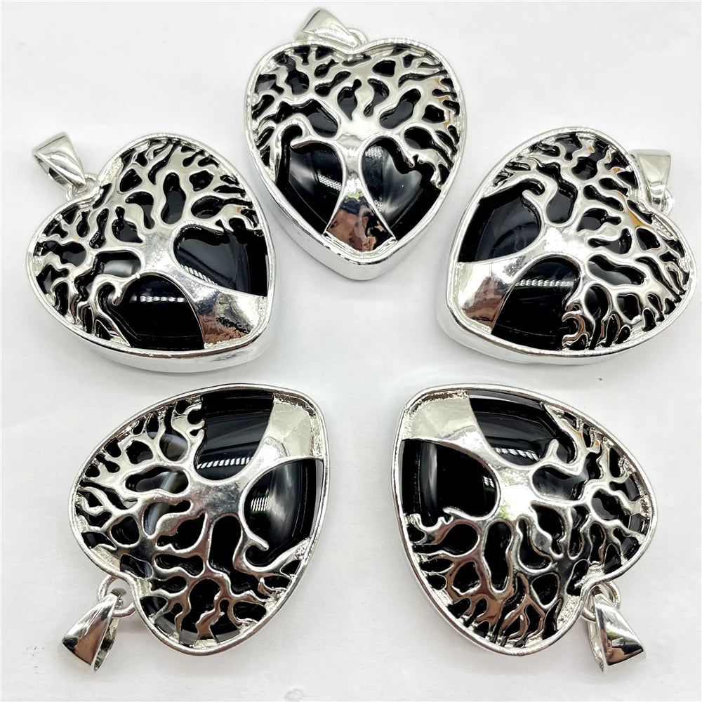 Mixed Crystal Quartz Tree Pendants-ToShay.org