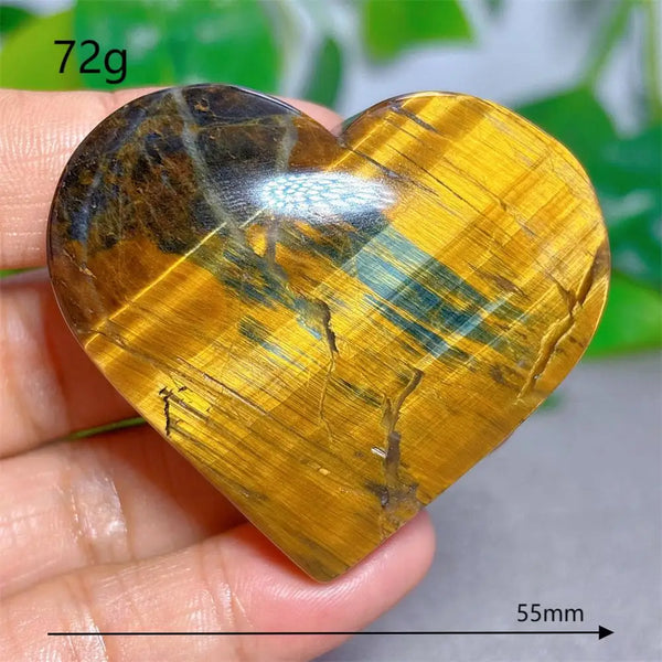 Yellow Blue Tiger Eye Heart-ToShay.org
