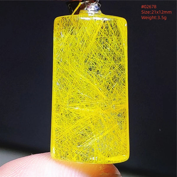 Gold Rutilated Quartz Pendant-ToShay.org