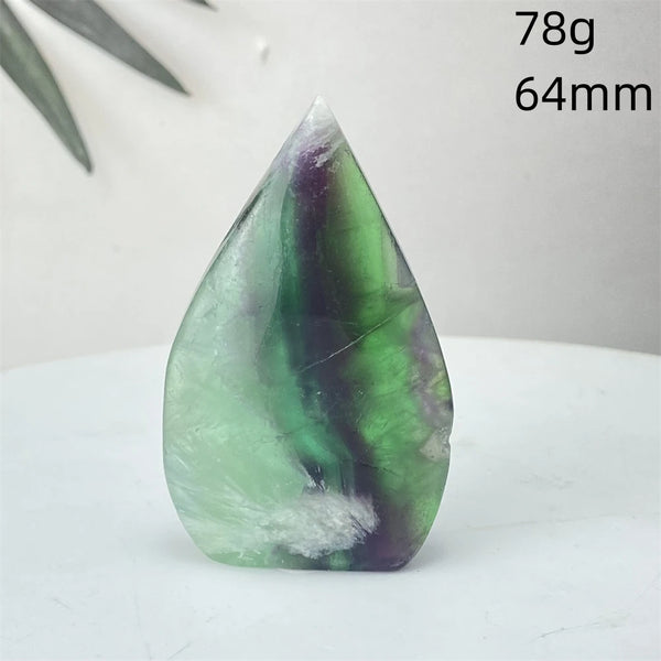 Green Feather Fluorite Torch-ToShay.org