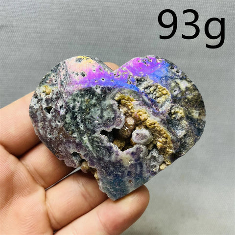 Purple Sphalerite Geode Heart-ToShay.org