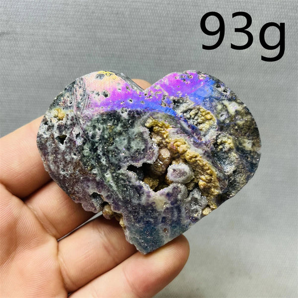 Purple Sphalerite Geode Heart-ToShay.org