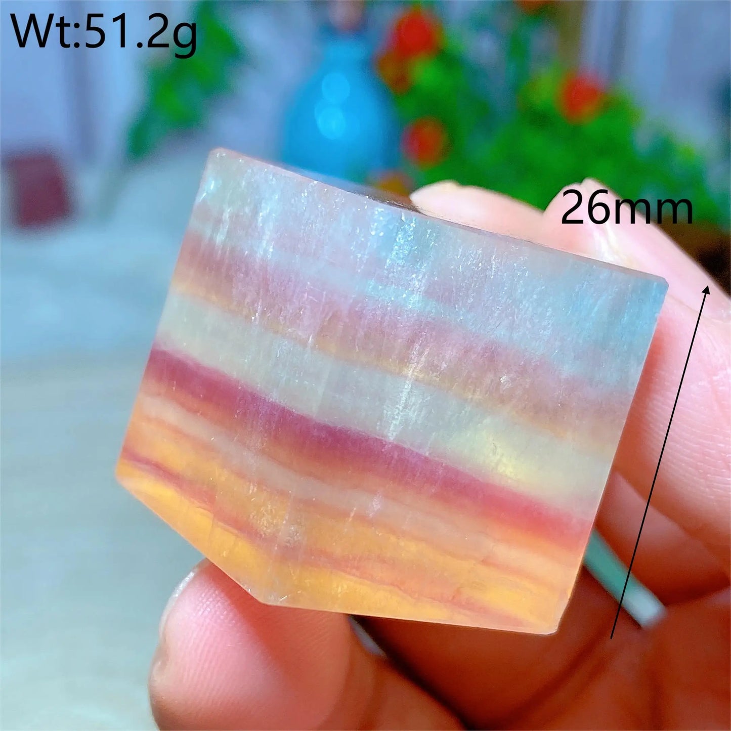 Rainbow Fluorite Cube-ToShay.org