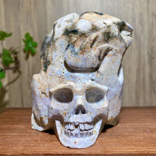 Blue Ocean Jasper Skull-ToShay.org