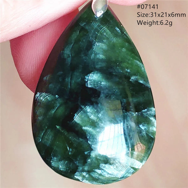 Green Seraphinite Pendant-ToShay.org