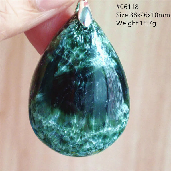 Green Seraphinite Pendant-ToShay.org