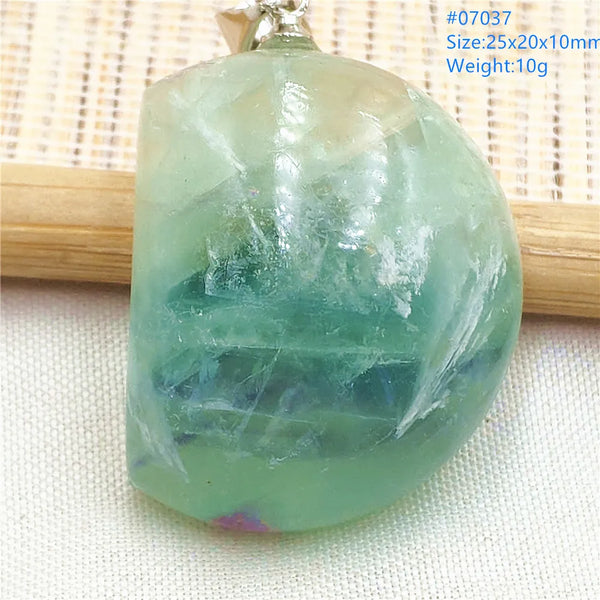 Green Feather Fluorite Pendant-ToShay.org