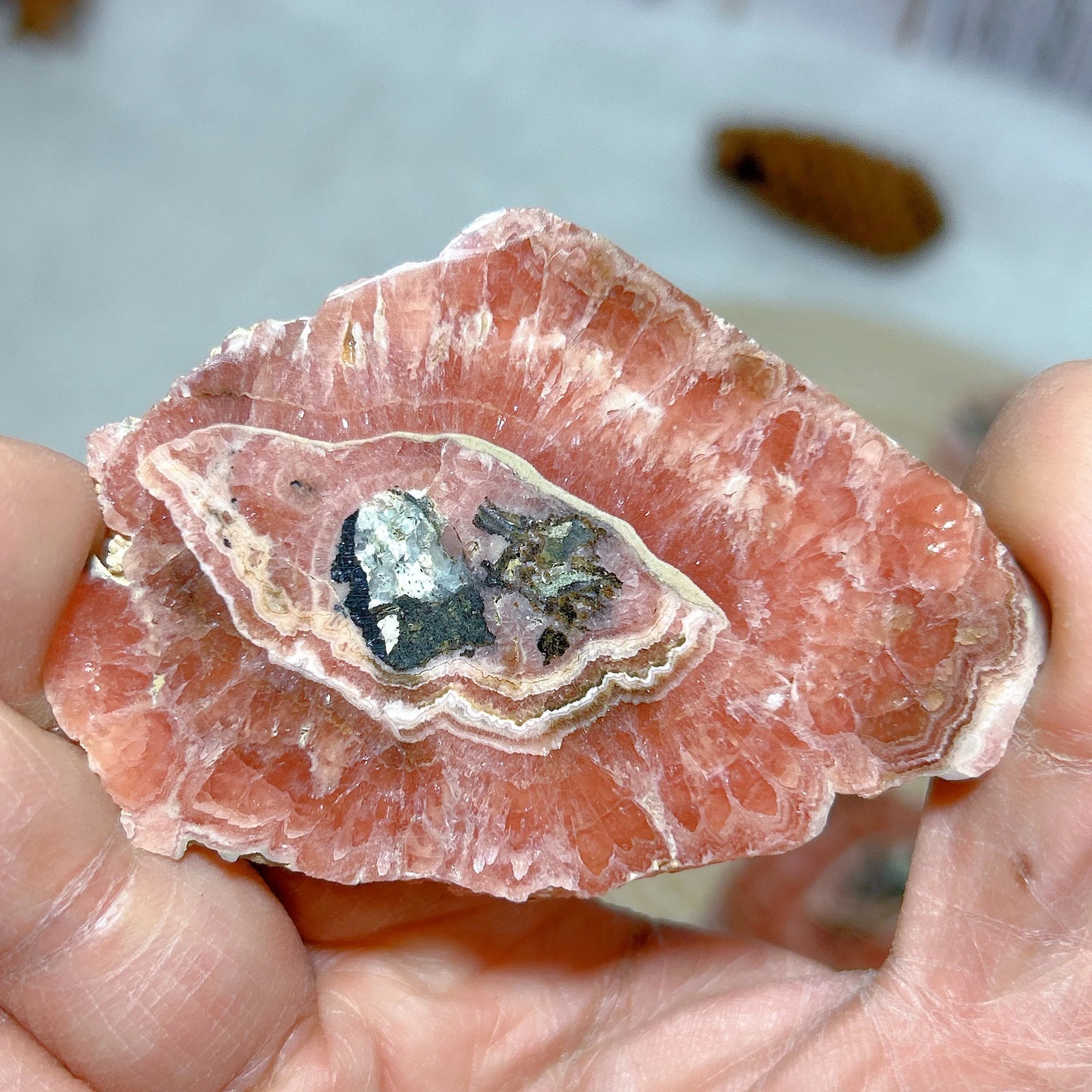 Pink Rhodochrosite Slice-ToShay.org
