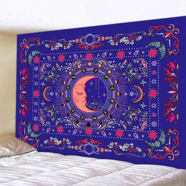 Mandala Moon Art Tapestry-ToShay.org