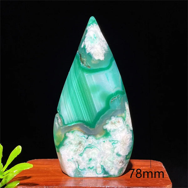Green Flower Agate Flame-ToShay.org