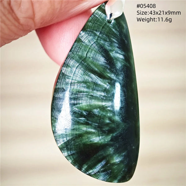 Green Seraphinite Pendant-ToShay.org