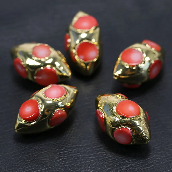 Red Orange Coral Beads-ToShay.org