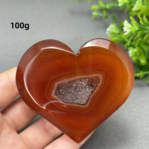 Red Agate Geode Heart-ToShay.org