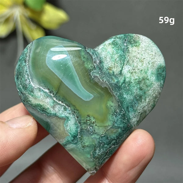 Green Cherry Agate Heart-ToShay.org