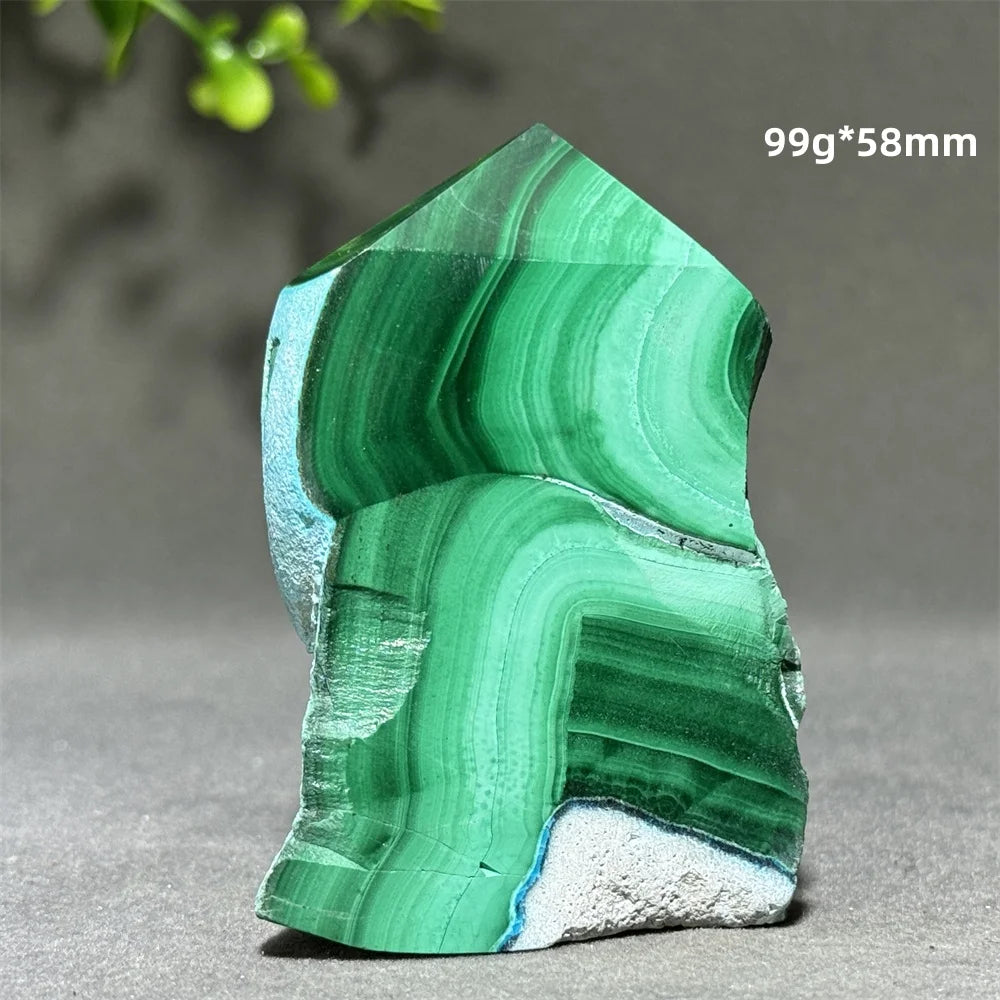 Blue Chrysocolla Malachite Point-ToShay.org