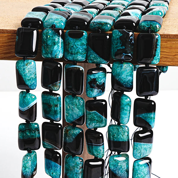Green Agate Cube Beads-ToShay.org