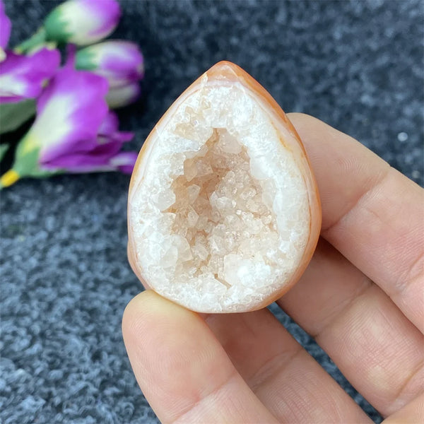 Red Agate Geode Crystal Egg-ToShay.org