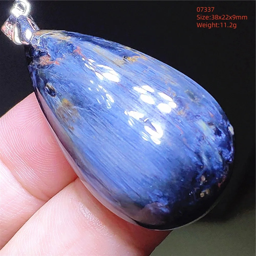Blue Pietersite Chatoyant Pendant-ToShay.org
