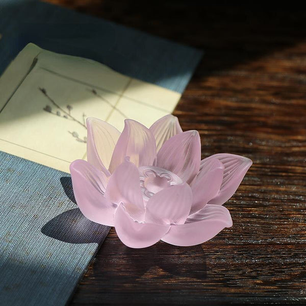 Glass Lotus Incense Burner-ToShay.org