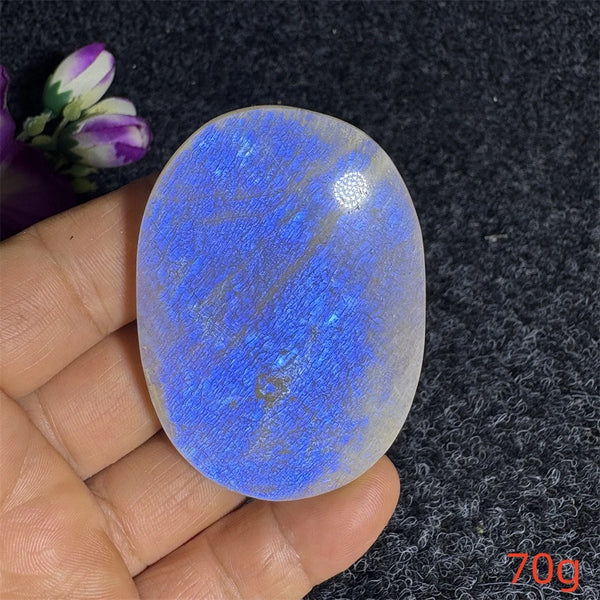 Blue Moonstone Palm Stone-ToShay.org