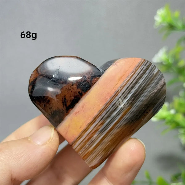 Red Striped Agate Heart-ToShay.org