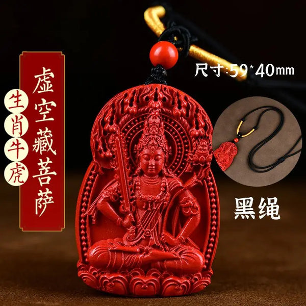 Red Cinnabar Buddha Pendant-ToShay.org