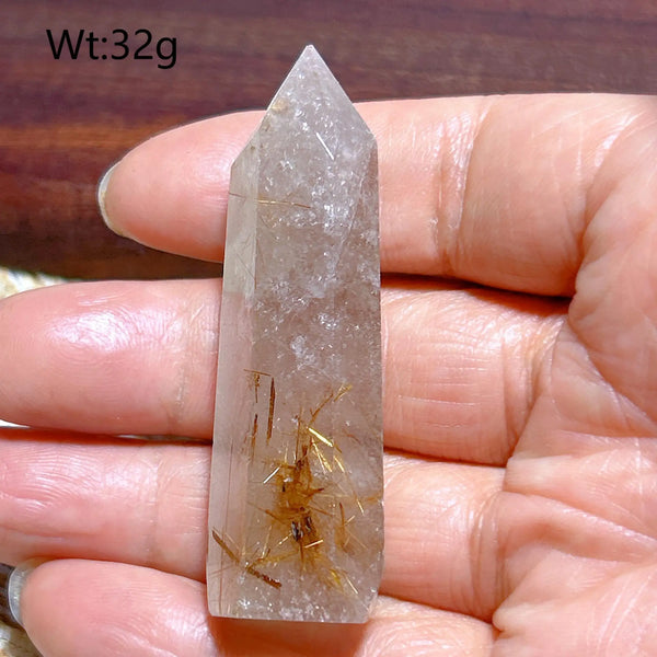 Gold Rutilated Crystal Point-ToShay.org