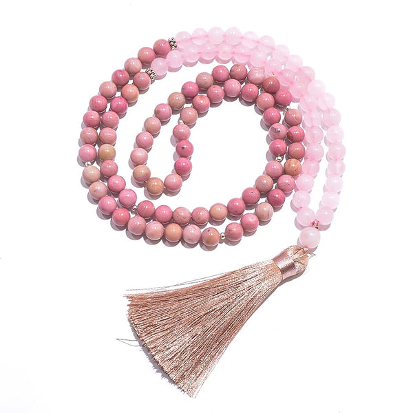 Pink Rhodochrosite Mala Beads-ToShay.org