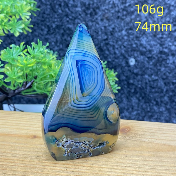 Blue Lace Agate Torch-ToShay.org