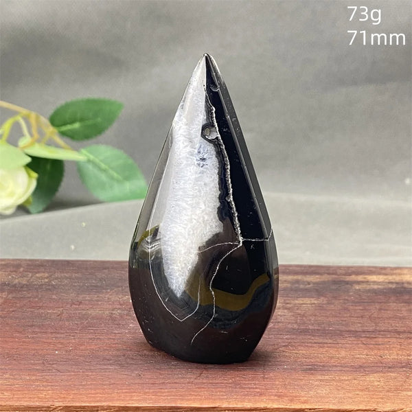 Black Striped Agate Flame-ToShay.org