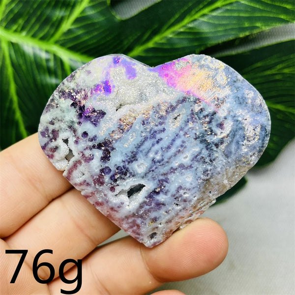 Purple Sphalerite Geode Heart-ToShay.org