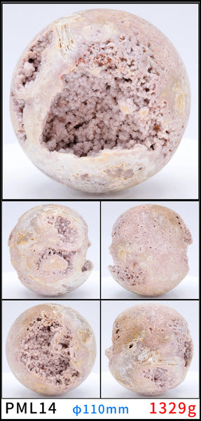 Pink Quartz Cluster Ball-ToShay.org