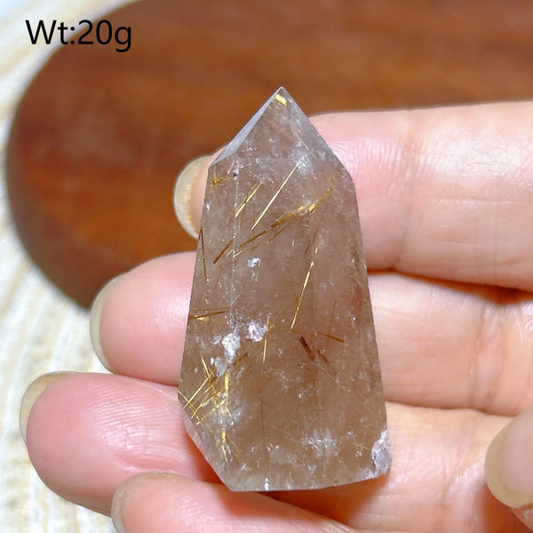 Gold Rutilated Crystal Point-ToShay.org