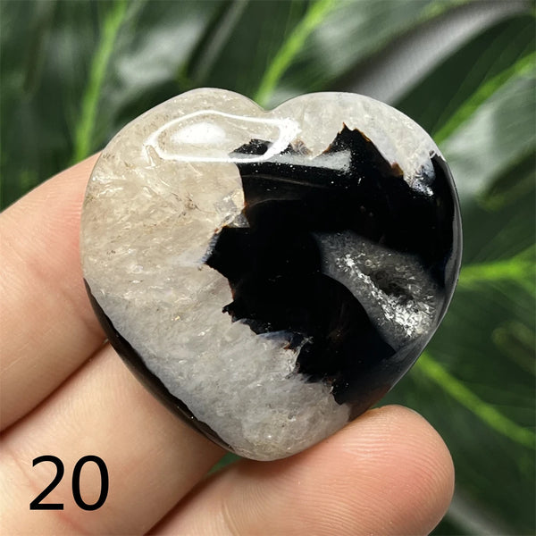 Black Agate Geode Heart-ToShay.org