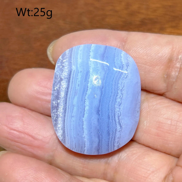 Blue Lace Agate Palm Stone-ToShay.org