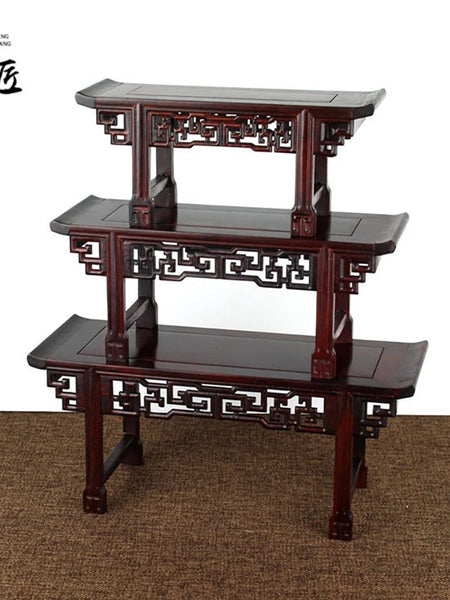 Redwood Carved Pedestal-ToShay.org