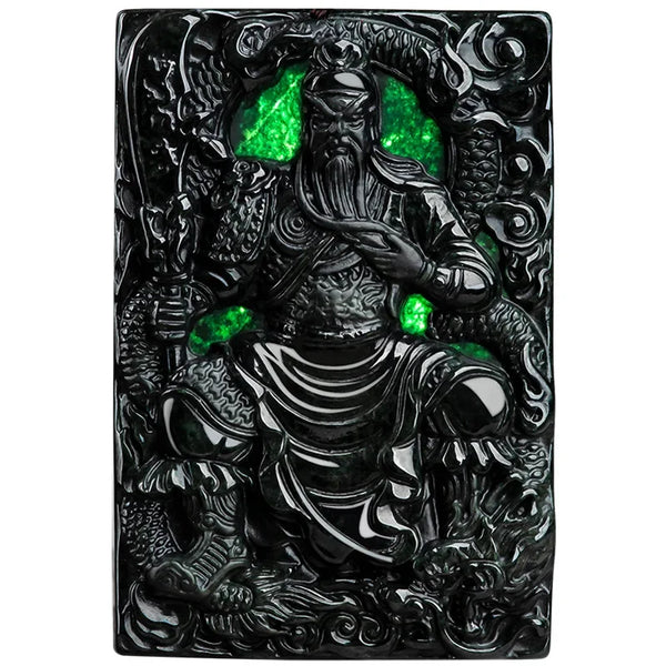 Black Jadeite Guan Gong-ToShay.org