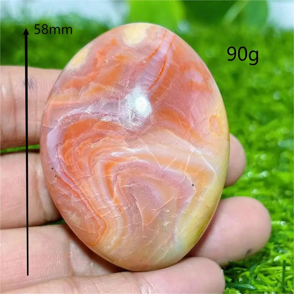 Orange Carnelian Palm Stone-ToShay.org