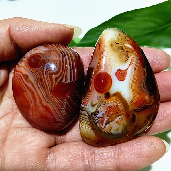 Red Lace Sardonyx Palm Stones-ToShay.org