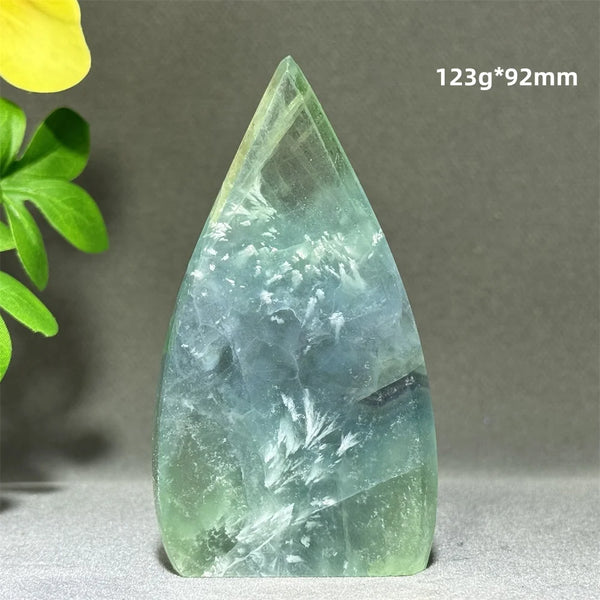 Green Feather Fluorite Torch-ToShay.org