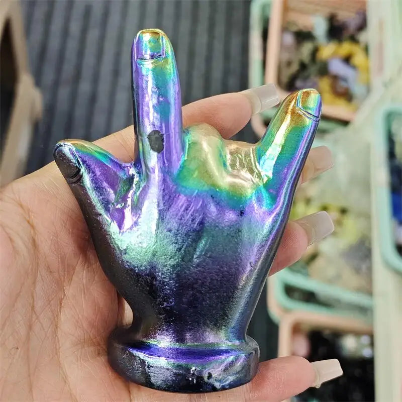 Purple Aura Quartz Hand-ToShay.org