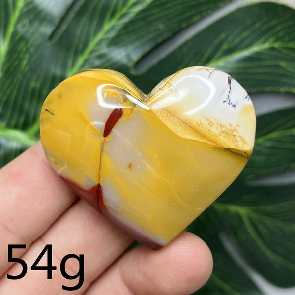 Yellow Mookaite Hearts-ToShay.org