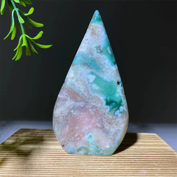 Green Flower Agate Flame-ToShay.org
